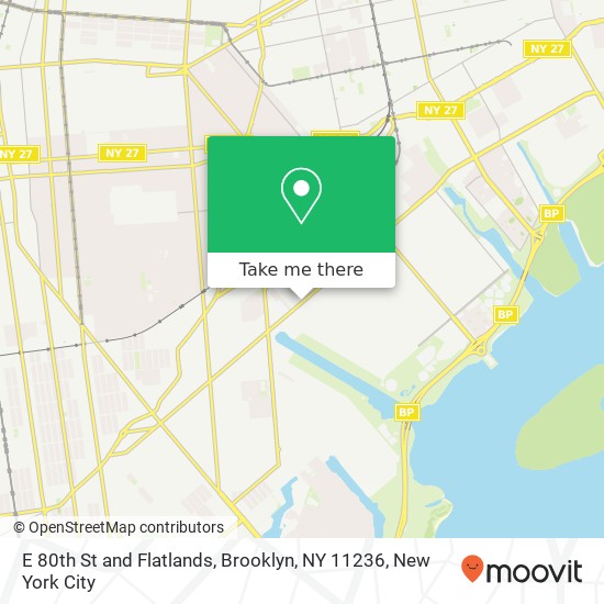 Mapa de E 80th St and Flatlands, Brooklyn, NY 11236