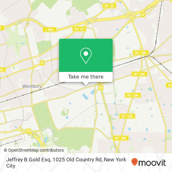 Mapa de Jeffrey B Gold Esq, 1025 Old Country Rd