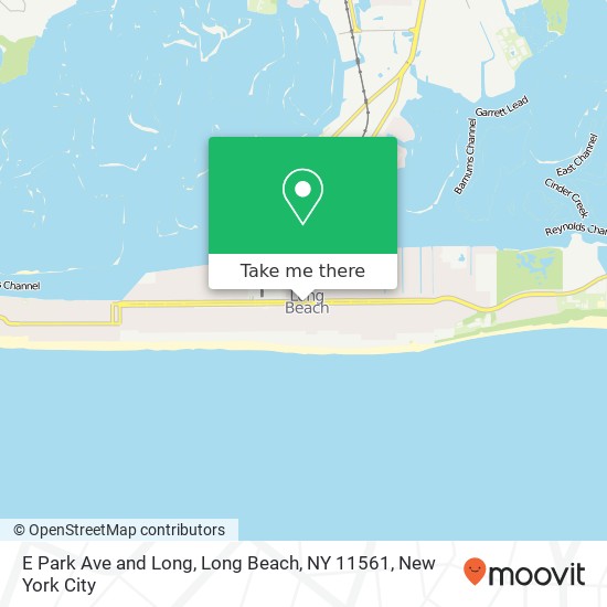 Mapa de E Park Ave and Long, Long Beach, NY 11561