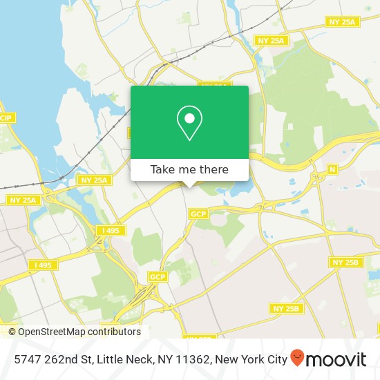 Mapa de 5747 262nd St, Little Neck, NY 11362