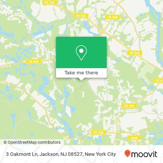 Mapa de 3 Oakmont Ln, Jackson, NJ 08527