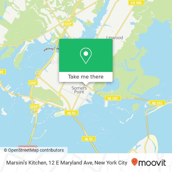 Mapa de Marsini's Kitchen, 12 E Maryland Ave