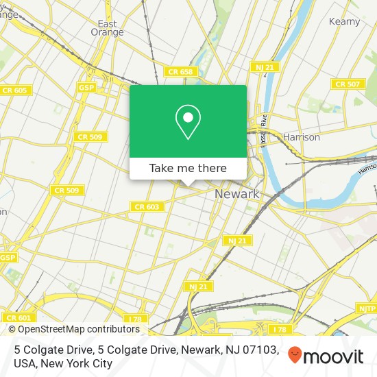 5 Colgate Drive, 5 Colgate Drive, Newark, NJ 07103, USA map