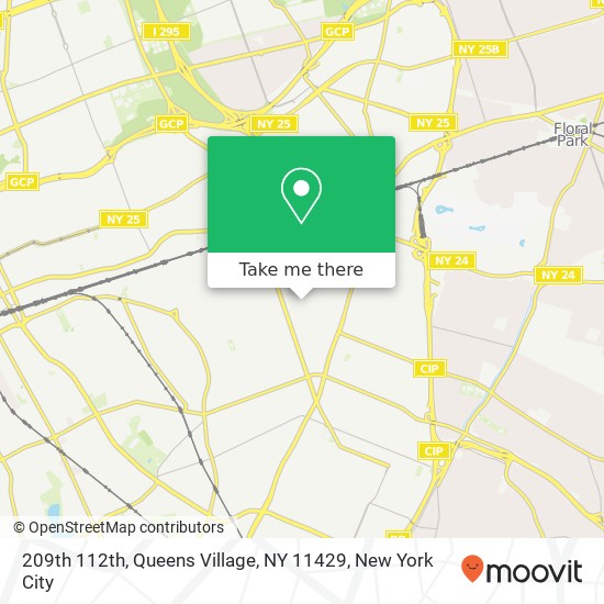 Mapa de 209th 112th, Queens Village, NY 11429