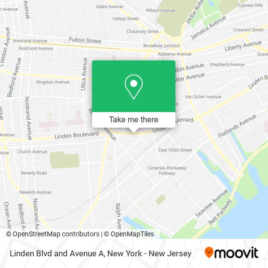 Mapa de Linden Blvd and Avenue A