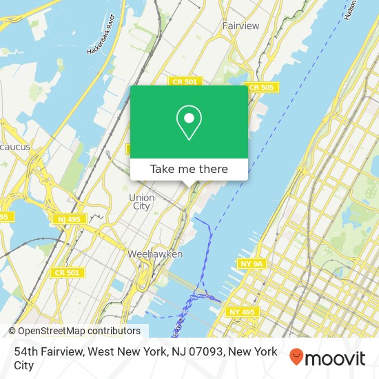 54th Fairview, West New York, NJ 07093 map