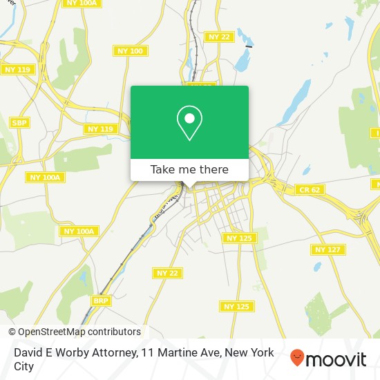 David E Worby Attorney, 11 Martine Ave map