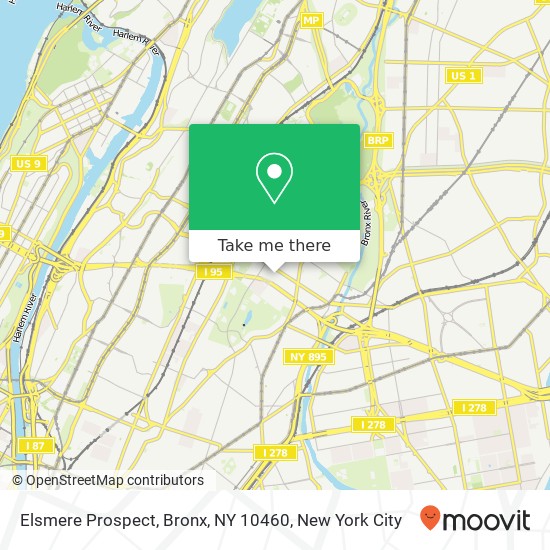 Elsmere Prospect, Bronx, NY 10460 map