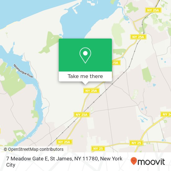 Mapa de 7 Meadow Gate E, St James, NY 11780