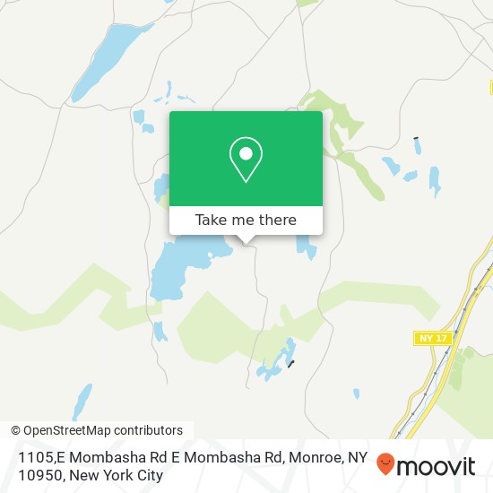 Mapa de 1105,E Mombasha Rd E Mombasha Rd, Monroe, NY 10950