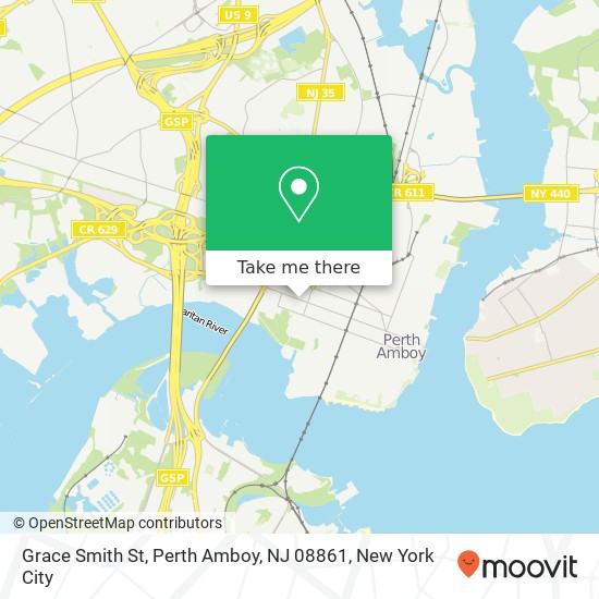 Mapa de Grace Smith St, Perth Amboy, NJ 08861