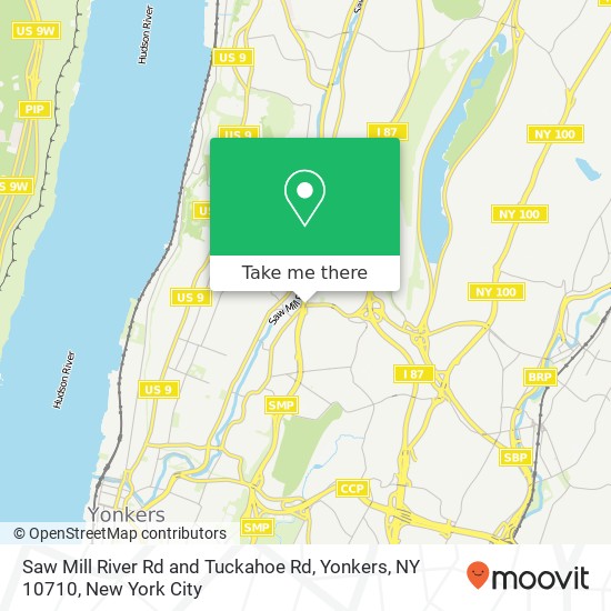 Mapa de Saw Mill River Rd and Tuckahoe Rd, Yonkers, NY 10710