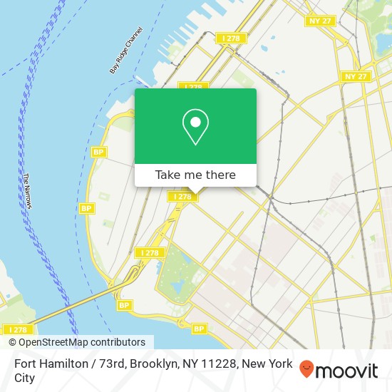 Mapa de Fort Hamilton / 73rd, Brooklyn, NY 11228