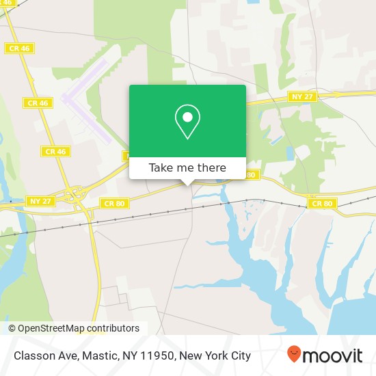 Classon Ave, Mastic, NY 11950 map