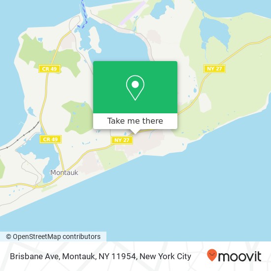 Mapa de Brisbane Ave, Montauk, NY 11954