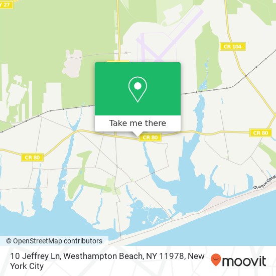 10 Jeffrey Ln, Westhampton Beach, NY 11978 map