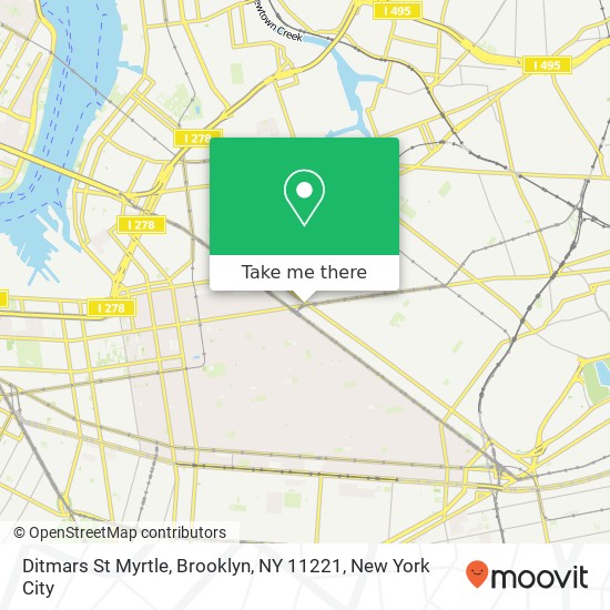 Mapa de Ditmars St Myrtle, Brooklyn, NY 11221