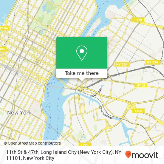Mapa de 11th St & 47th, Long Island City (New York City), NY 11101