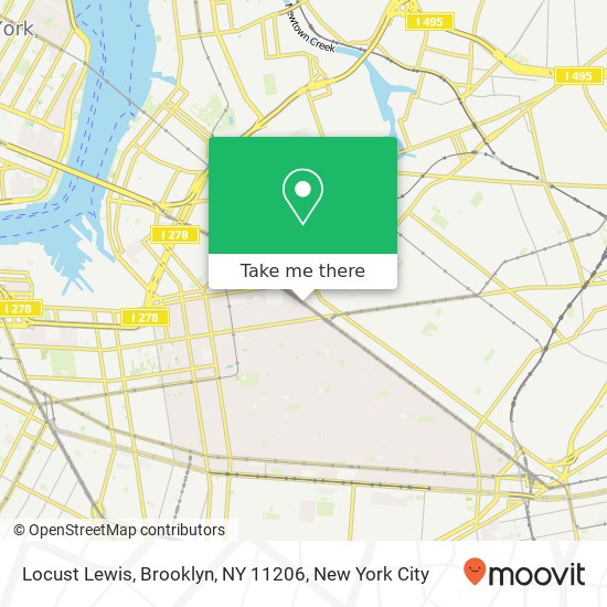 Mapa de Locust Lewis, Brooklyn, NY 11206