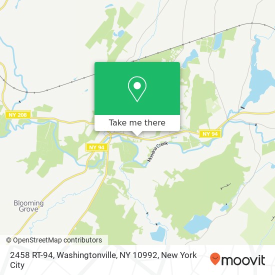 Mapa de 2458 RT-94, Washingtonville, NY 10992