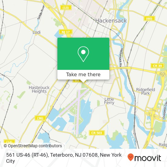Mapa de 561 US-46 (RT-46), Teterboro, NJ 07608