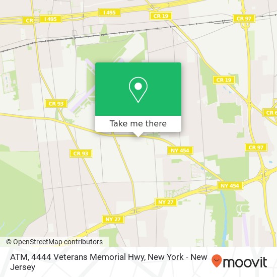 Mapa de ATM, 4444 Veterans Memorial Hwy