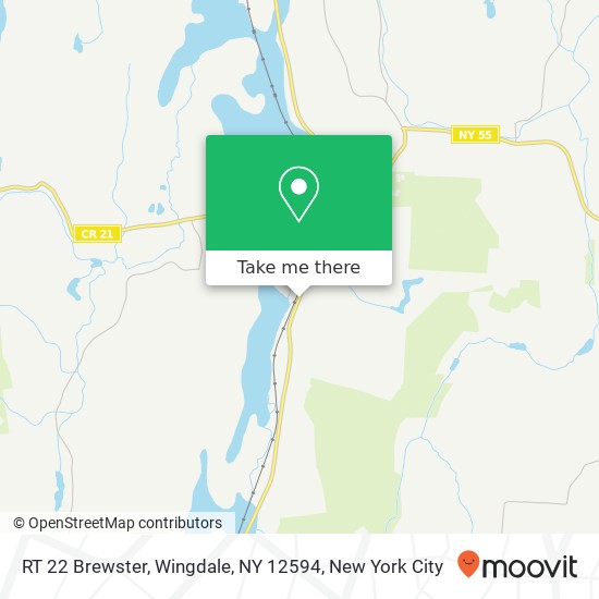 Mapa de RT 22 Brewster, Wingdale, NY 12594