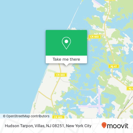 Mapa de Hudson Tarpon, Villas, NJ 08251