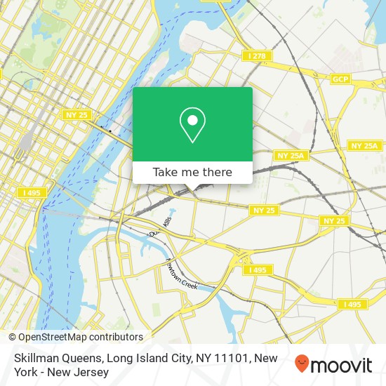 Mapa de Skillman Queens, Long Island City, NY 11101