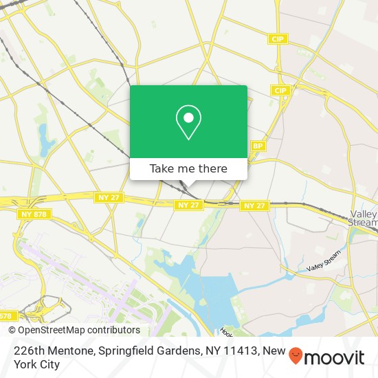 Mapa de 226th Mentone, Springfield Gardens, NY 11413
