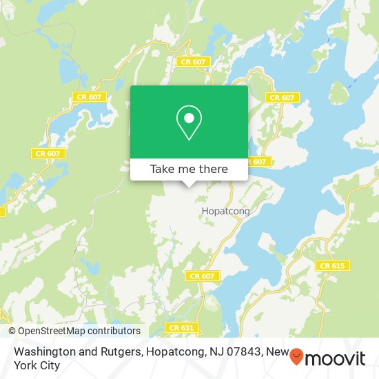 Mapa de Washington and Rutgers, Hopatcong, NJ 07843