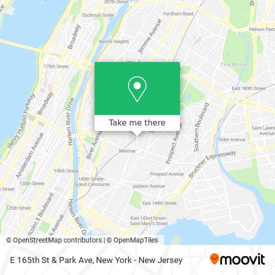 Mapa de E 165th St & Park Ave