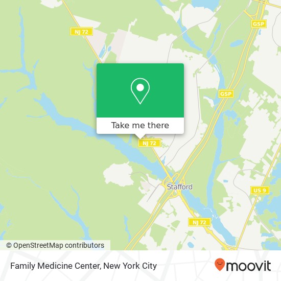 Mapa de Family Medicine Center, 1301 Route 72 W