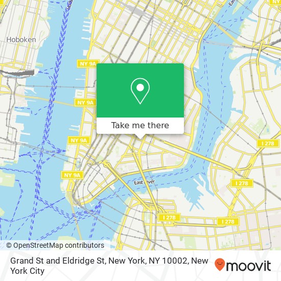 Mapa de Grand St and Eldridge St, New York, NY 10002