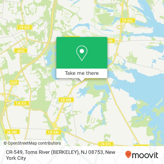 Mapa de CR-549, Toms River (BERKELEY), NJ 08753