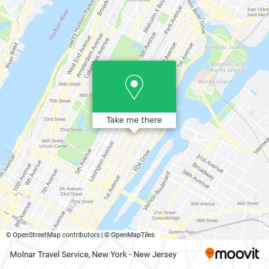 Molnar Travel Service map