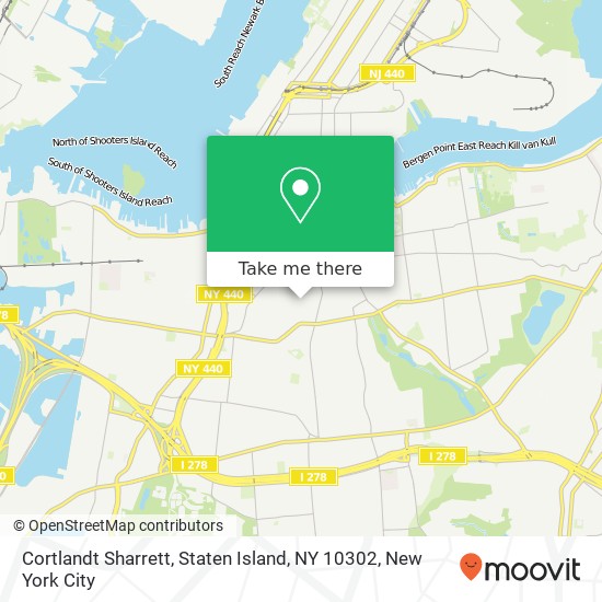 Mapa de Cortlandt Sharrett, Staten Island, NY 10302