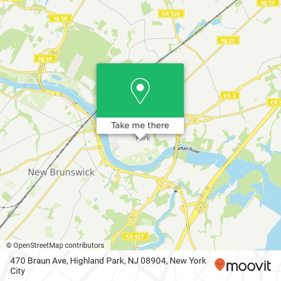 470 Braun Ave, Highland Park, NJ 08904 map
