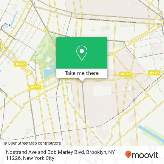 Nostrand Ave and Bob Marley Blvd, Brooklyn, NY 11226 map