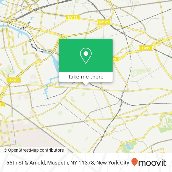 55th St & Arnold, Maspeth, NY 11378 map