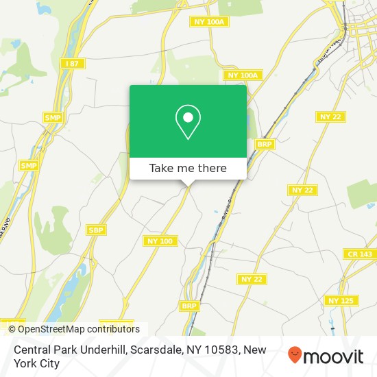 Mapa de Central Park Underhill, Scarsdale, NY 10583