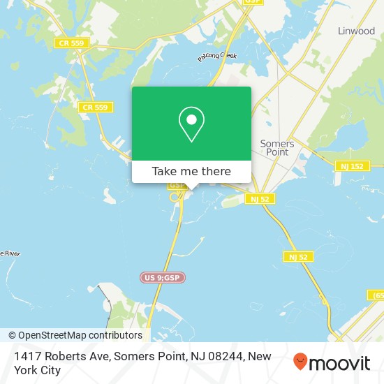 1417 Roberts Ave, Somers Point, NJ 08244 map