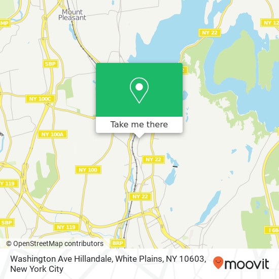 Mapa de Washington Ave Hillandale, White Plains, NY 10603