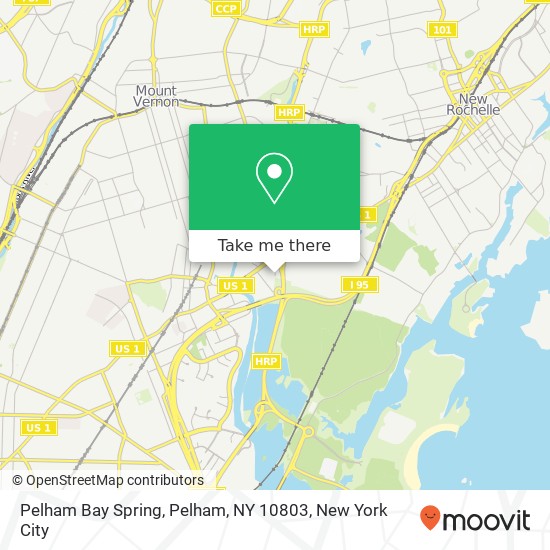 Mapa de Pelham Bay Spring, Pelham, NY 10803