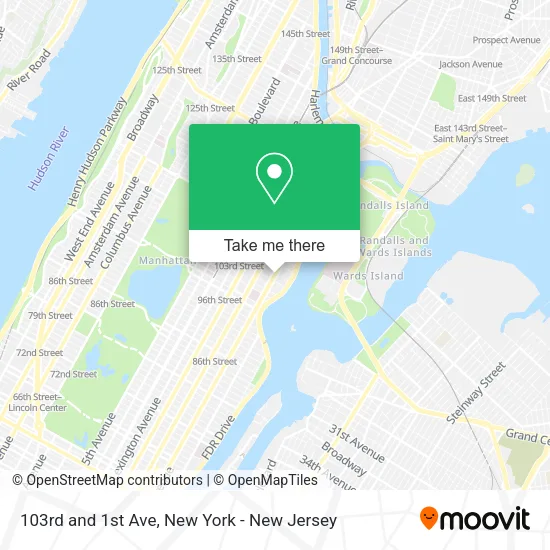 Mapa de 103rd and 1st Ave