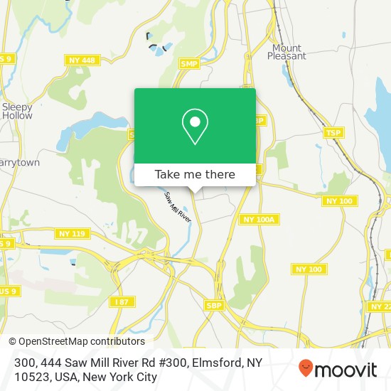 Mapa de 300, 444 Saw Mill River Rd #300, Elmsford, NY 10523, USA