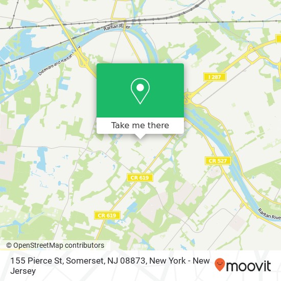 Mapa de 155 Pierce St, Somerset, NJ 08873