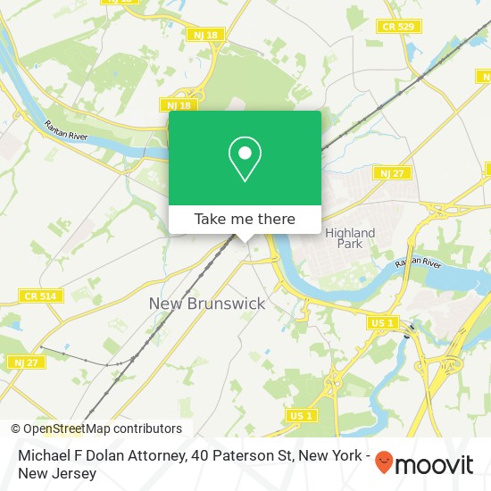 Mapa de Michael F Dolan Attorney, 40 Paterson St