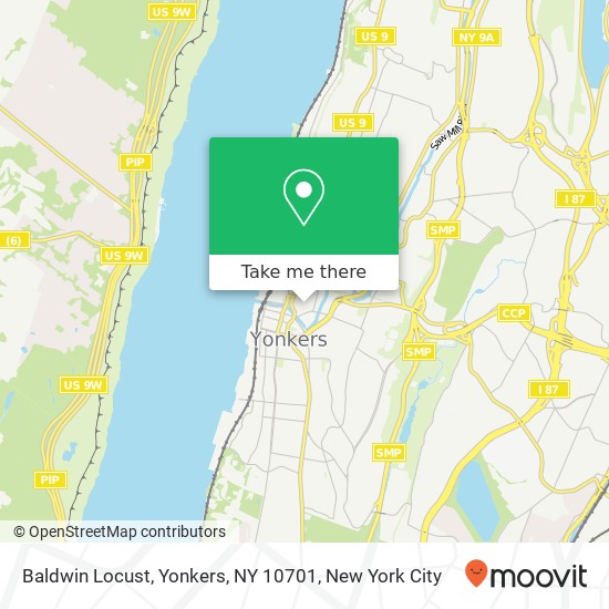 Mapa de Baldwin Locust, Yonkers, NY 10701