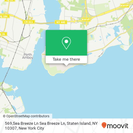 Mapa de 569,Sea Breeze Ln Sea Breeze Ln, Staten Island, NY 10307